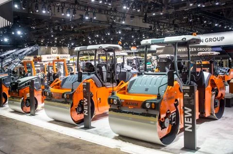 Compaction Rollers at ConExpo Stock Photos