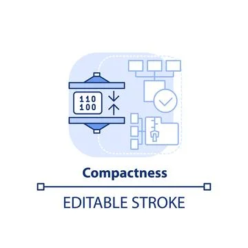Compactness light blue concept icon イラスト素材