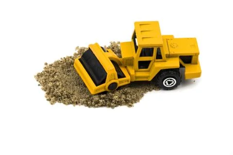 Compactor working Stock Photos