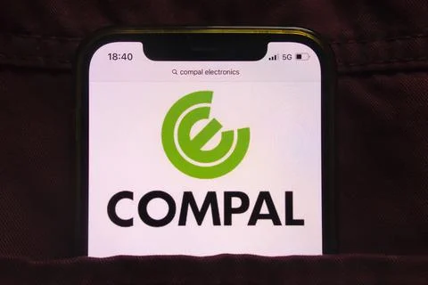 Compal Electronics Inc logo on mobile phone Stock Photos