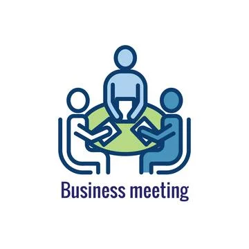 Companies merging together, one buying out the other - icon set banner Stock Illustration