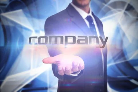 Company against white abstract angular design Ilustração Stock