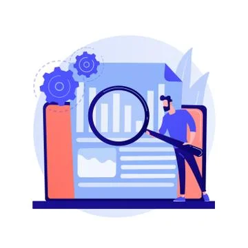 Company annual report analyzing vector concept metaphor Stock Illustration