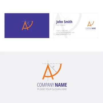A company architecture construction vector logo corporate business card Stock Illustration