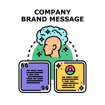 Company brand message developing concept illustration Stock Illustration