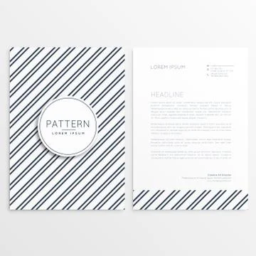 Company brochure with diagonal lines pattern Illustrazione stock