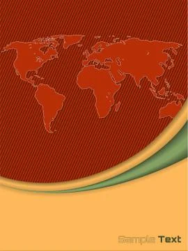 Company brochure with outlined world map Stock Illustration