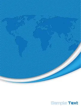 Company brochure with world map Stock Illustration