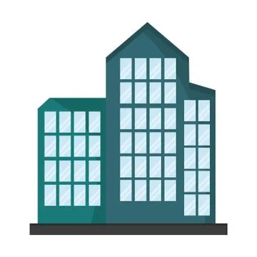 Company building architecture Ilustración de archivo