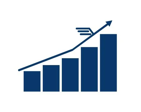 Company building graph chart on white Ilustración de archivo