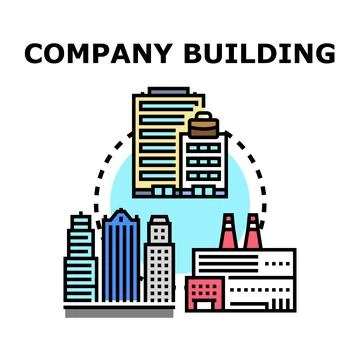 Company building vector concept creating business success Ilustración de archivo