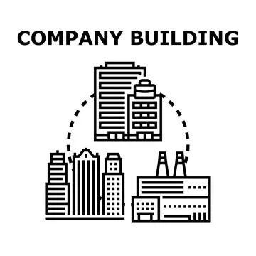 Company building vector concept creating business success Ilustración de archivo