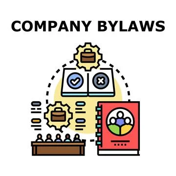Company bylaws developing rules and corporate governance policies Stock-Illustration