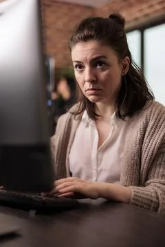 Company coder writing javascript code on computer, Stock Photos