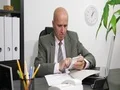 Company Director Calculate Using Adding Machine Files Documents Account Papers 4k or 4k+ Resolution