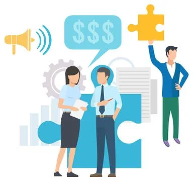 Company Finance Development, Paperwork Vector 스톡 일러스트