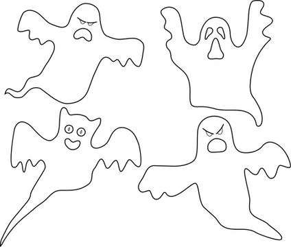 The company of ghosts. Stock Illustration