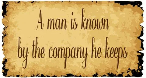 By The Company He Keeps Stock Illustration