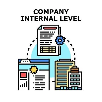 Company internal level structure management and business development 스톡 일러스트