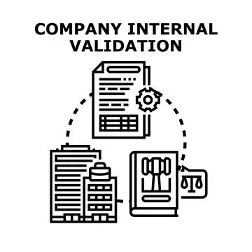 Company internal validation process and compliance regulations Stock Illustration