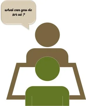 Company interview Stock Illustration