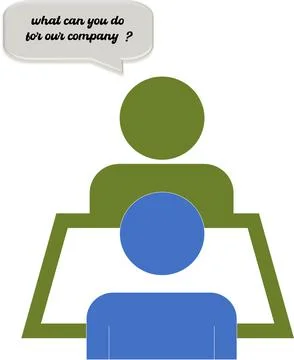 Company interview Stock Illustration