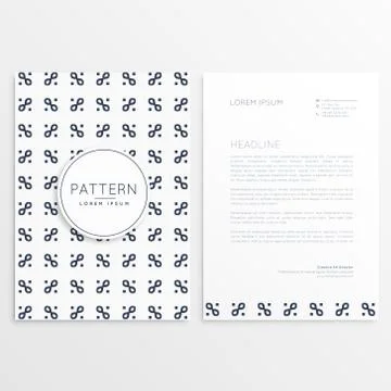 Company letterhead design with clean pattern Stock Illustration