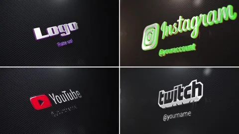 Company Logo Shiny Realistic for After Effects Stock After Effects