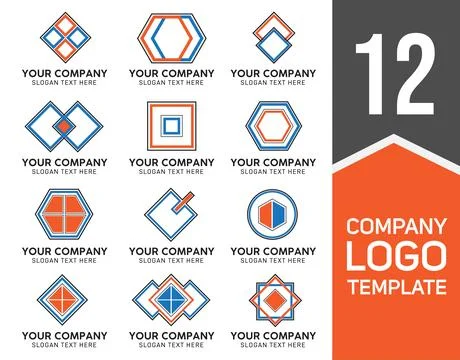 Company Logo Vector Template Collection Stock Illustration