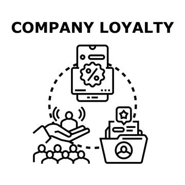 Company loyalty program for client retention management Stock Illustration
