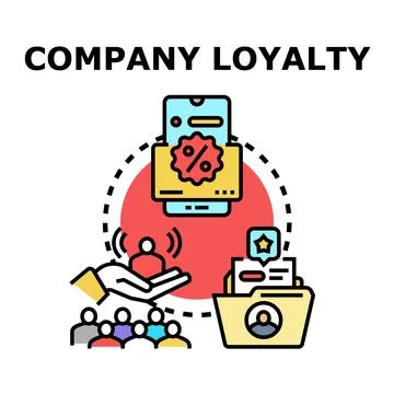 Company loyalty program for client retention management Illustration
