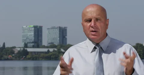 Company Manager Presenting in a TV Interview a New Corporation Business Image Stock Footage 66908482