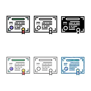 Company multistyle share document color icon vector Stock Illustration