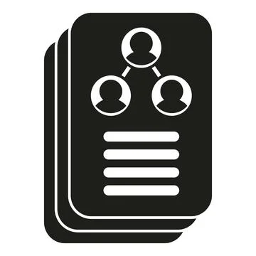Company organization team structure document icon concept Stock Illustration