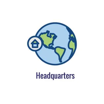 In-Company &amp; Outsource Icon with freelancing or hiring imagery Stock Illustration