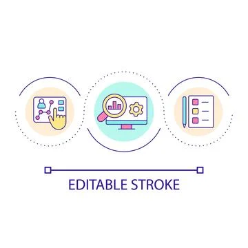 Company performance assessment loop concept icon イラスト素材