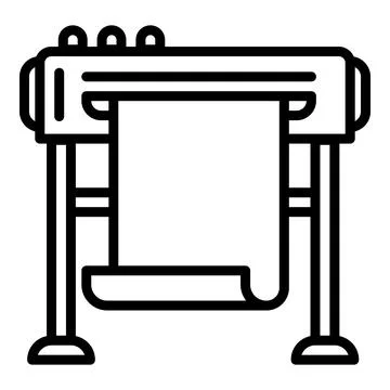 Company plotter icon, outline style 스톡 일러스트