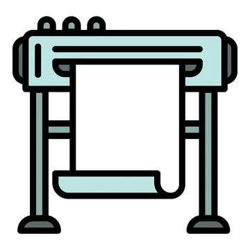 Company plotter icon, outline style 스톡 일러스트