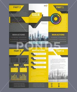 Company Report Flyer Templates Stock Illustration