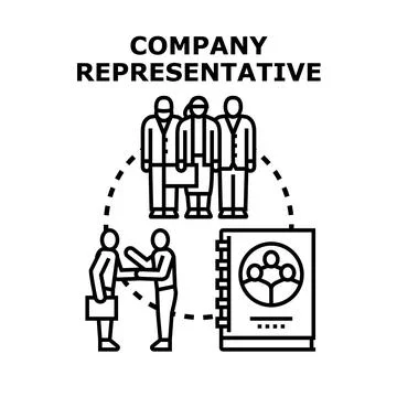 Company representative selecting business team members Stock Illustration