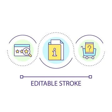 Company reputation loop concept icon Stock Illustration