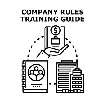 Company rules training guide for business employees Illustrazione stock