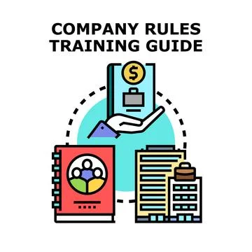 Company rules training guide for business employees Illustrazione stock