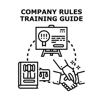 Company rules training guide concept illustration Stock Illustration