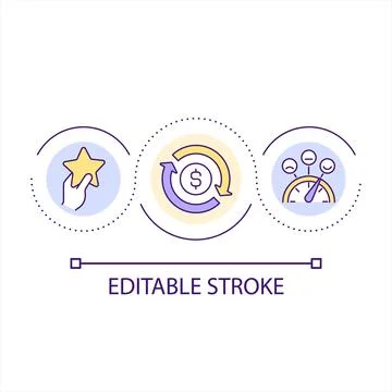 Company service evaluation loop concept icon Stock Illustration