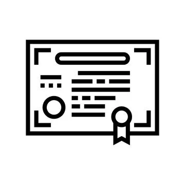 Company share document line icon vector illustration Illustrazione stock