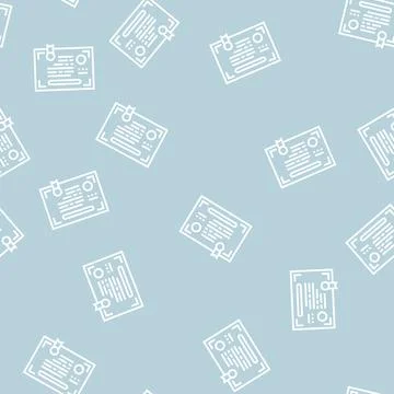 Company share document line seamless pattern Stock Illustration