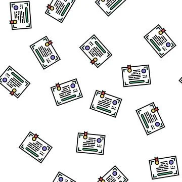 Company share document vector seamless pattern Stock Illustration