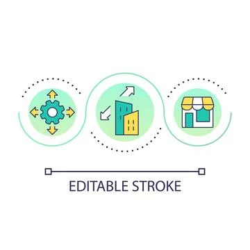 Company size loop concept icon イラスト素材