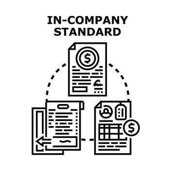 In company standard business process documentation Illustrazione stock